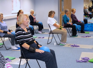 Use it or lose it! Osteoporosis-friendly Pilates class in action!